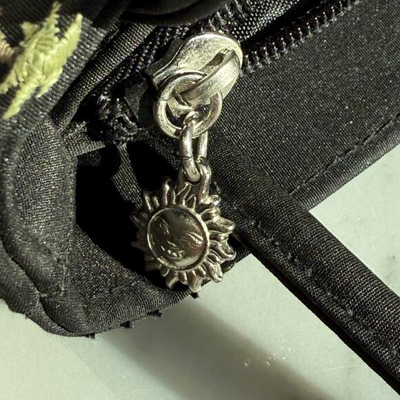 Sunny Hawaii Black Palm Tree Embroidered Handbag Small Tote - Picture 6 of 12